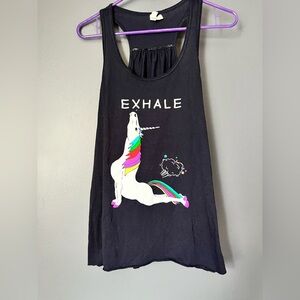 Bella Canvas Black Unicorn farting tank